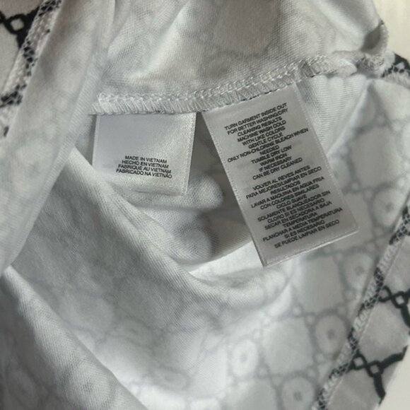 Jones New York Signature graphic  cotton knit zipper shoulder top size XL - Picture 8 of 9